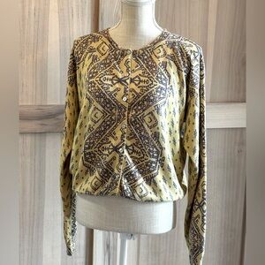 Sundance Geometric Patterned Cardigan. Long Sleeve Sweater. Women’s Sz-L EUC